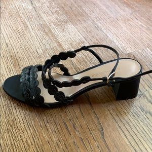 Banana republic black mid heel sandal.